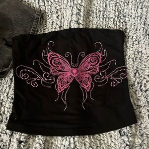 xs shein bandeau top